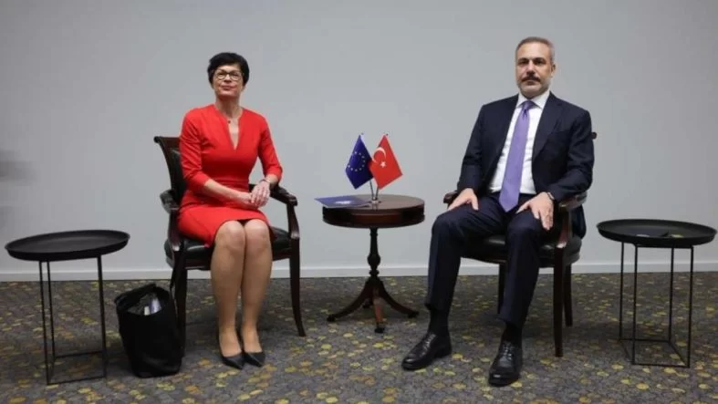 AB Komiseri Marta Kos, Bakan Hakan Fidan ile Bir Araya Geldi