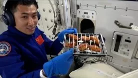 Çinli Astronotlar, Uzay İstasyonunda İlk Defa Izgara Tavuk Ve Et Pişirdi